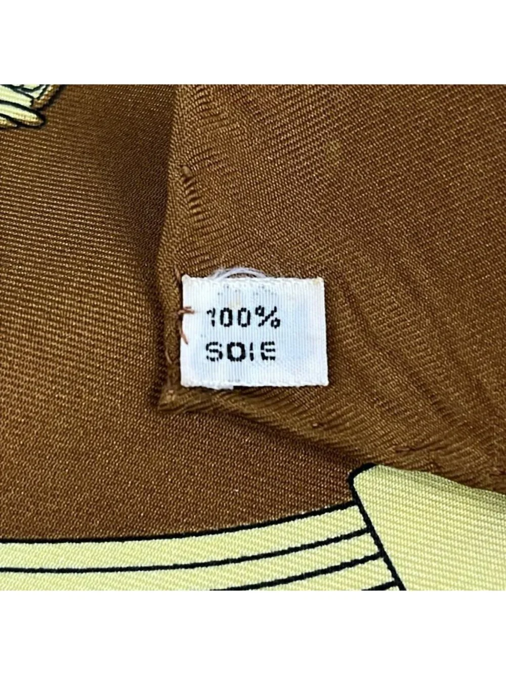 Hermes Scarf Carre 90 Brown Gray Beige Springs